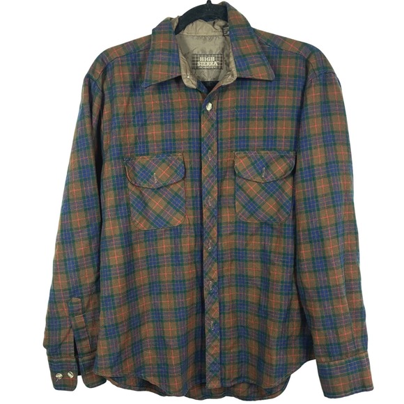 High Sierra by Mervyns Other - High Sierra by Mervyns Plaid Flannel Button Up Shirt Men's L Lined Warm